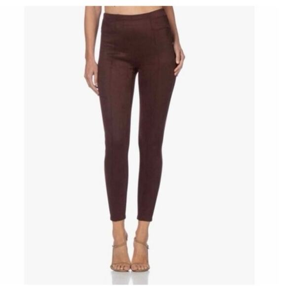 Spanx NEW Size Large Faux Suede Leggings Dark Terracotta Womens - Picture 11 of 11